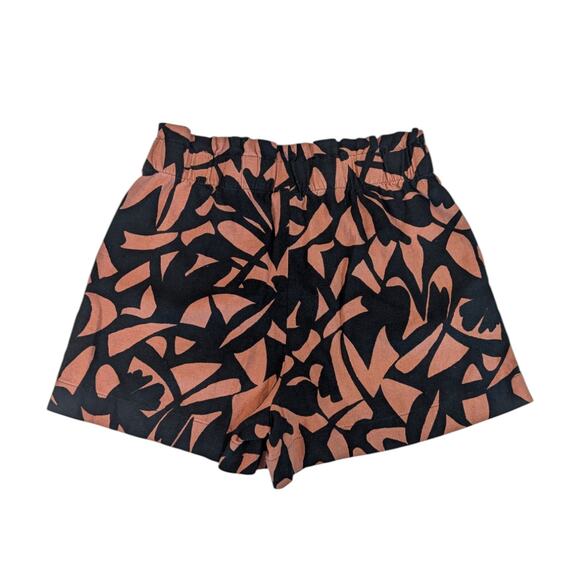 A New Day High-Rise Linen Pull-On Black/Brown Shorts Women’s Small - Picture 2 of 10
